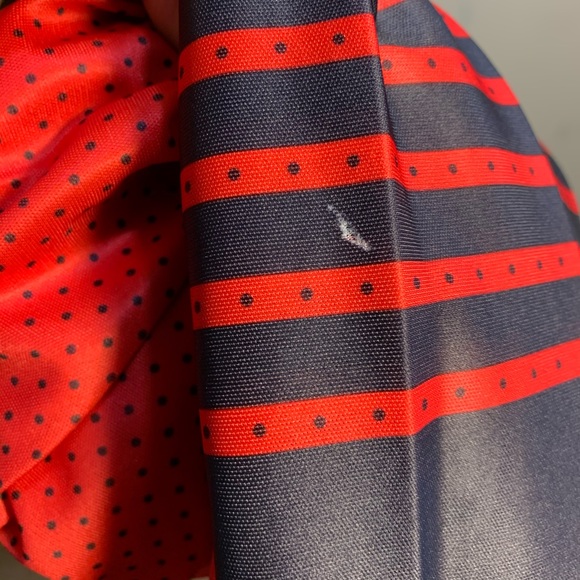 CB Vintage Red & Blue Polka Dot Pleated Midi skirt - Picture 8 of 8